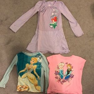 Set of 3 Disney Girls Medium Tops